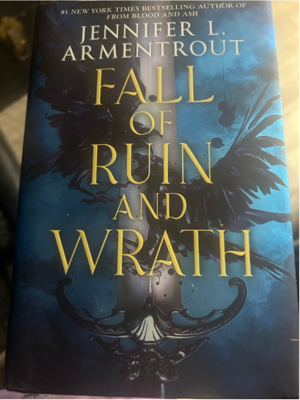 Bramble Fall of Ruin and Wrath Book One Hardcover Blue Gold